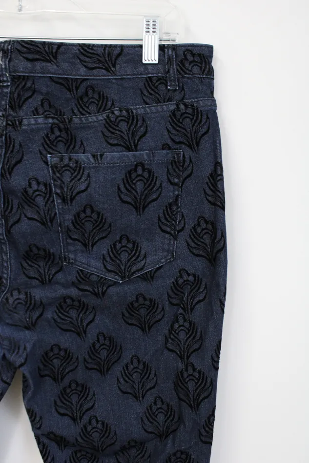 Earrings Coldwater Creek Coldwater Creek Natural Fit Velvet Printed Jeans 12