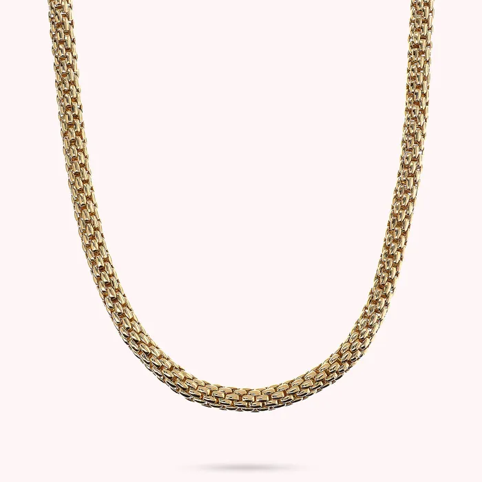 Earrings Collana Golden Girocollo Maxi Catena Popcorn Bronzallure