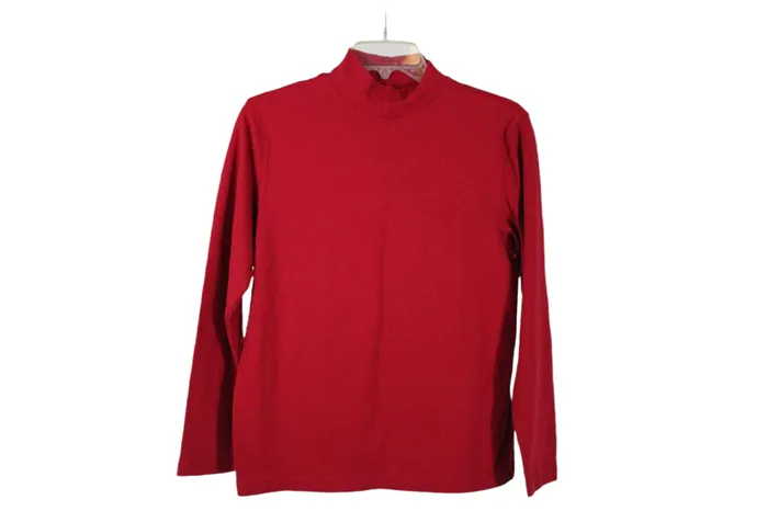 Earrings Croft Barrow Stretch Red Turtleneck Shirt S Croft Barrow