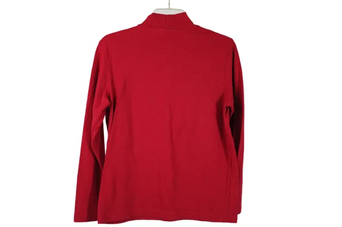 Earrings Croft Barrow Stretch Red Turtleneck Shirt S Croft Barrow