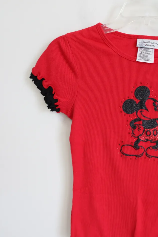 Earrings Disney Walt Disney World Disney Land Red Mickey Mouse Tee Youth XL 1416