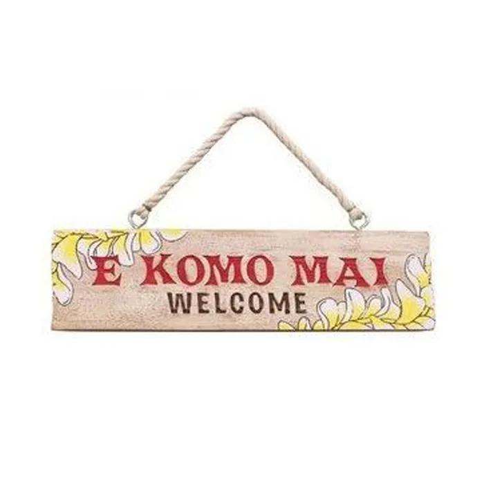 Earrings E Komo Mai Welcome Hanging Sign MADDENCORP