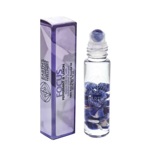 Earrings EARTHSELEMENTS Crystal RollOn Focus Essential Oil
