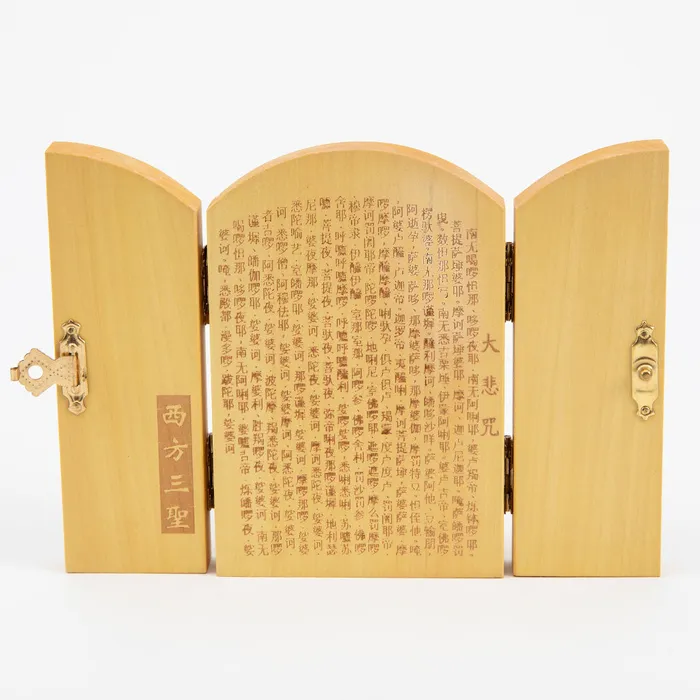 Earrings Eastern Elm Trifold Portable Kuan Yin Medicine Buddha Shrine