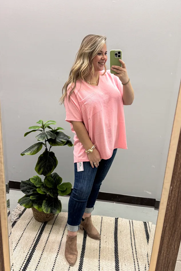 Earrings Everyday Chic Top Pink Zenana