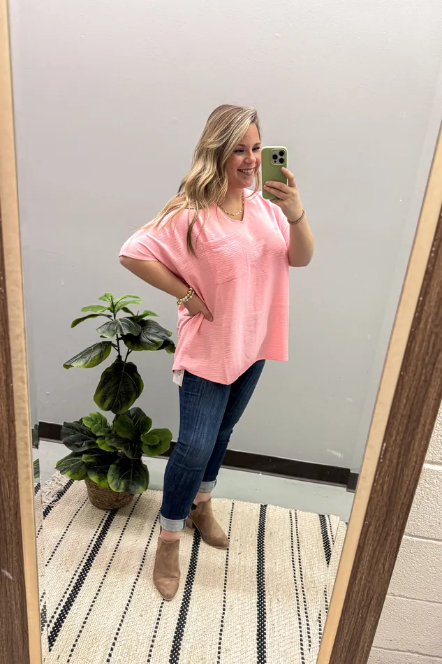 Earrings Everyday Chic Top Pink Zenana