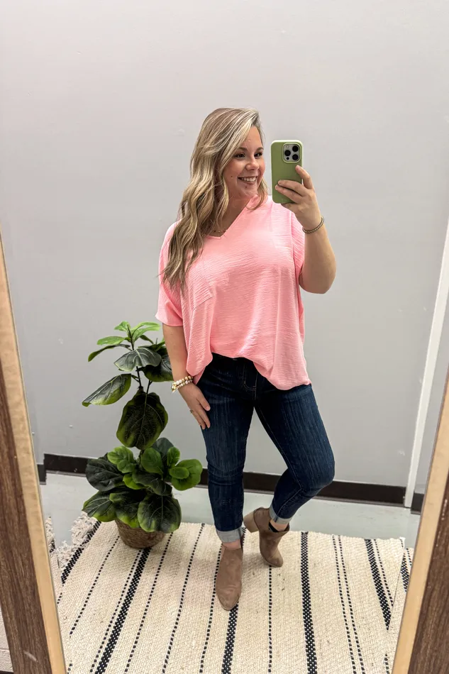 Earrings Everyday Chic Top Pink Zenana