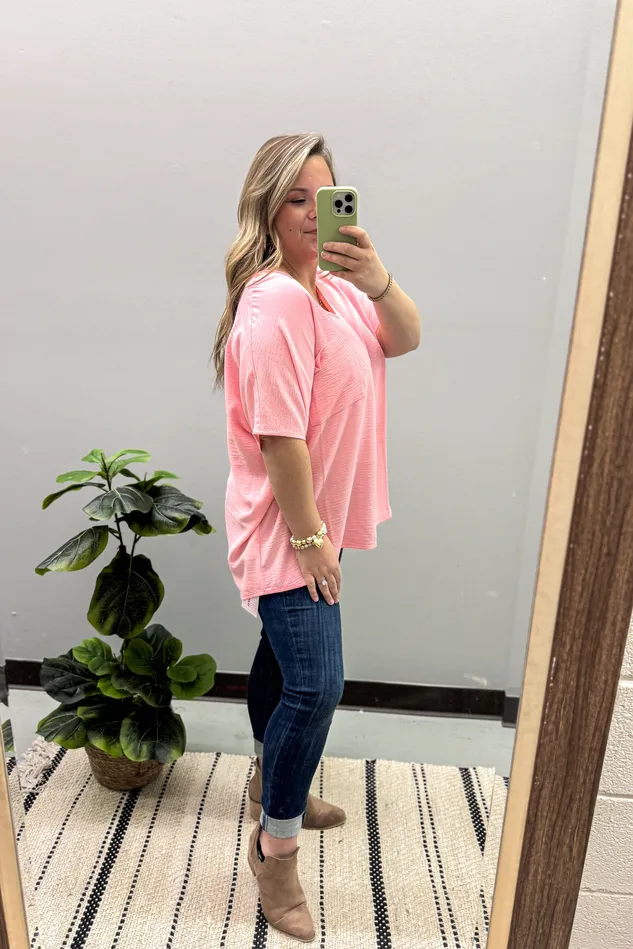 Earrings Everyday Chic Top Pink Zenana