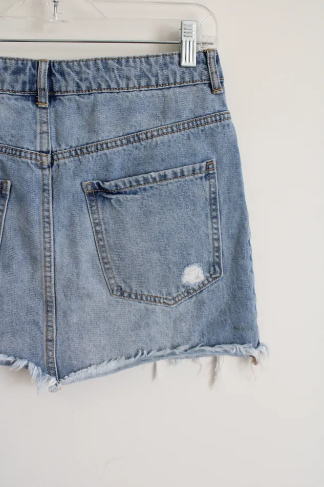 Earrings Forever 21 Forever 21 Distressed Denim Mini Skirt 27 24