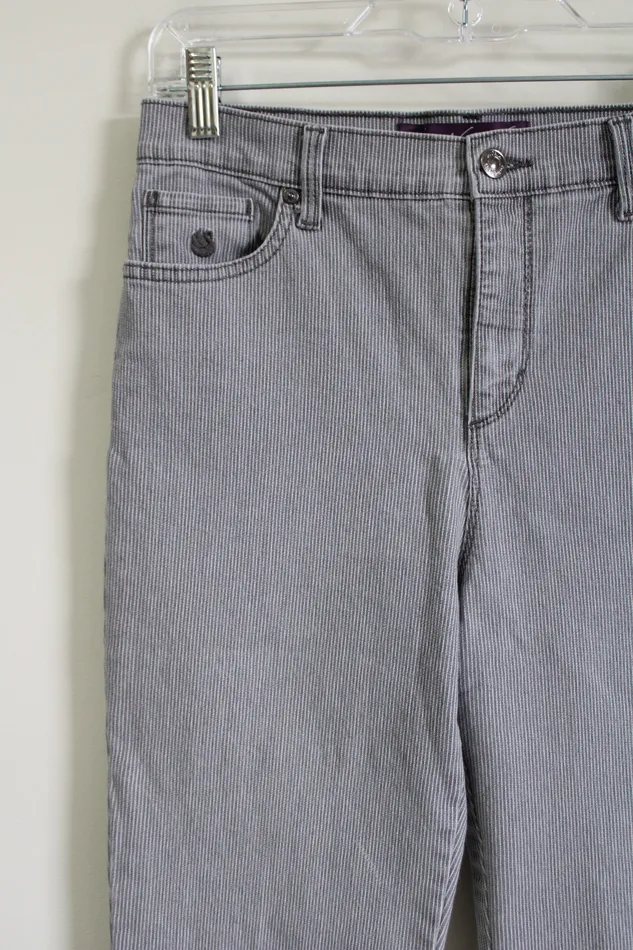 Earrings Gloria Vanderbilt Gloria Vanderbilt Amanda Gray Pinstripe Jeans 6 Petite