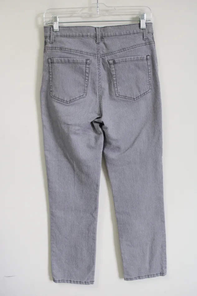 Earrings Gloria Vanderbilt Gloria Vanderbilt Amanda Gray Pinstripe Jeans 6 Petite
