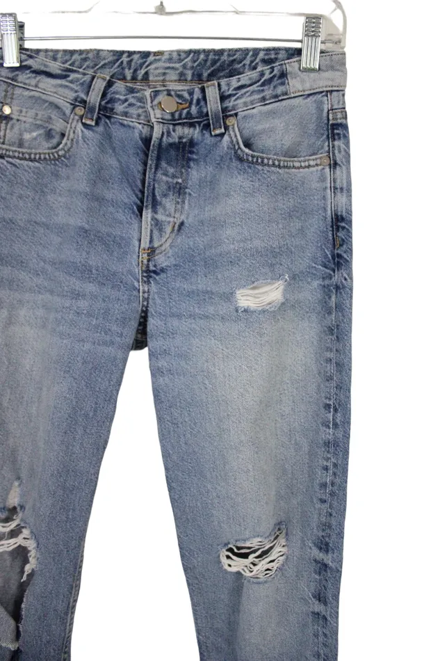 Earrings HM Denim Boyfriend Low Waist Distressed Jeans 2
