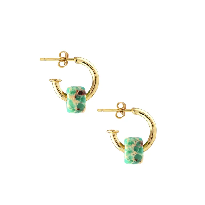 Earrings Huggie Hoop Earrings with Gemstone Fun Pack Kris Nations