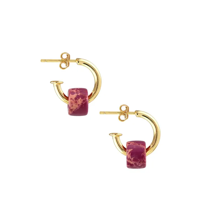 Earrings Huggie Hoop Earrings with Gemstone Fun Pack Kris Nations