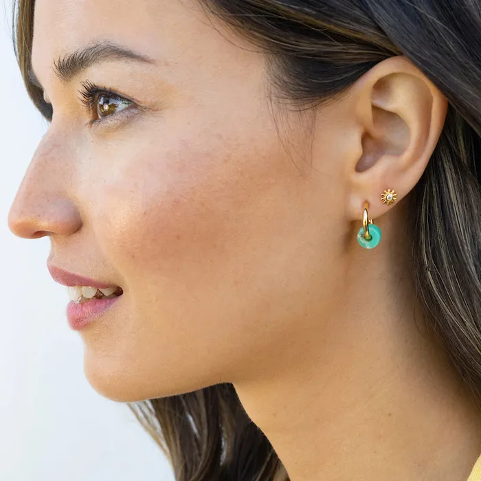 Earrings Huggie Hoop Earrings with Gemstone Fun Pack Kris Nations