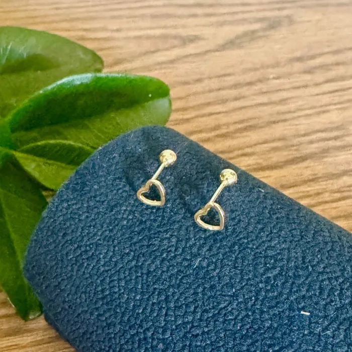 Earrings iszi ONLINE Thin Heart Stud Earrings