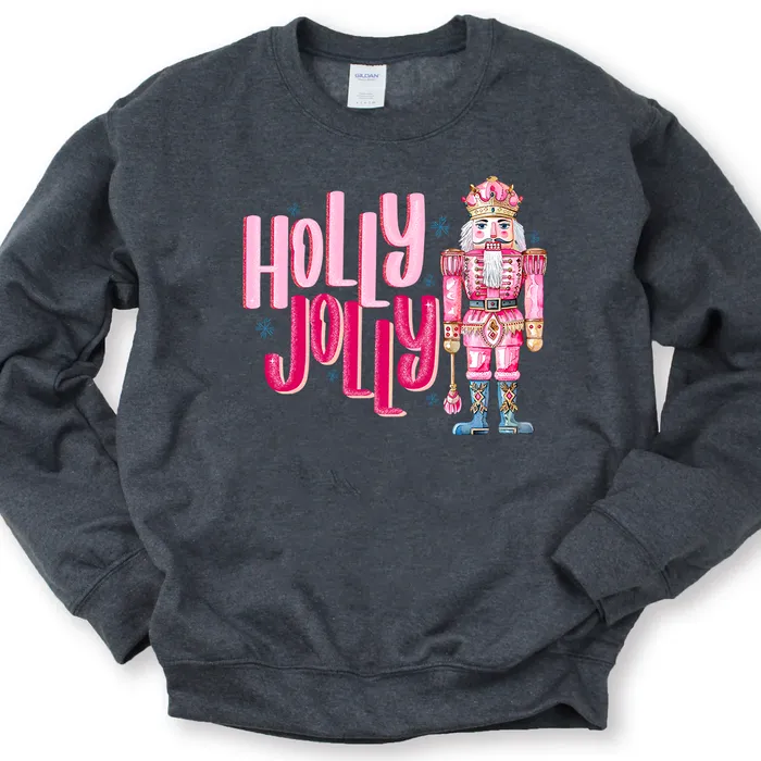 Earrings JL Franklins Holly Jolly Nutcracker Crewneck Sweatshirt Dark Heather