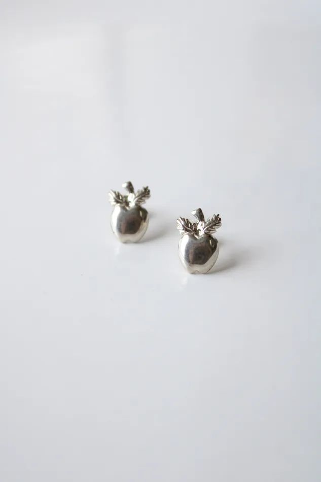 Earrings Jubilee Thrift Apple Sterling Silver Stud Earrings