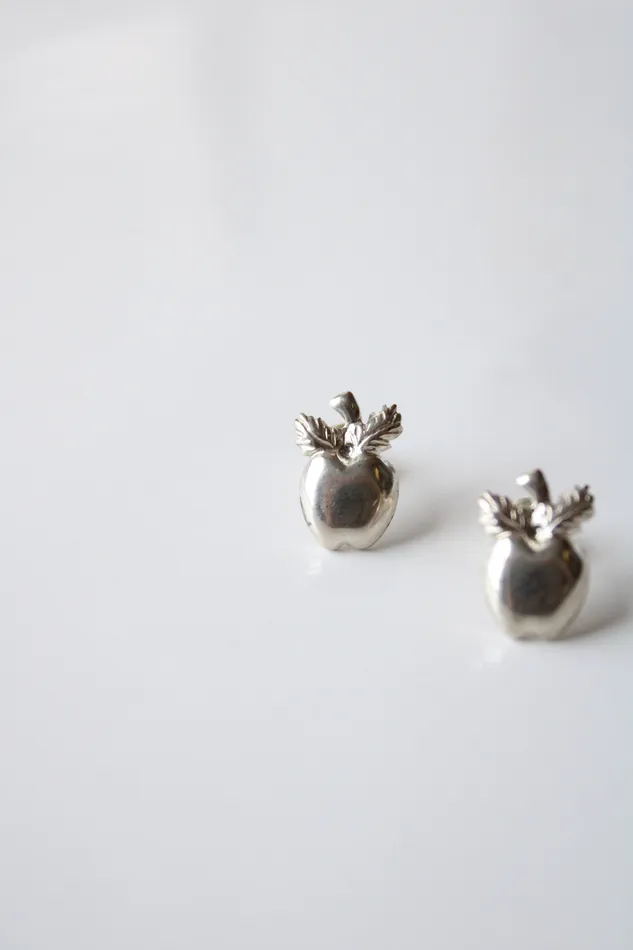 Earrings Jubilee Thrift Apple Sterling Silver Stud Earrings
