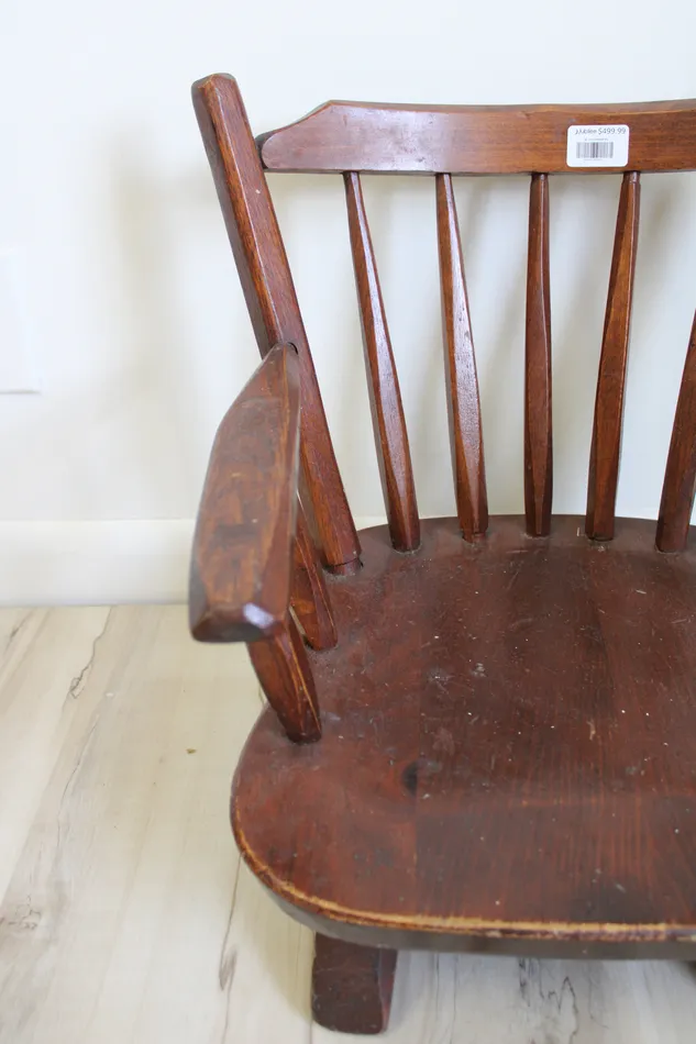 Earrings Jubilee Thrift Hunt Country Furniture Wingdale NY Antique Wooden Childrens Chair