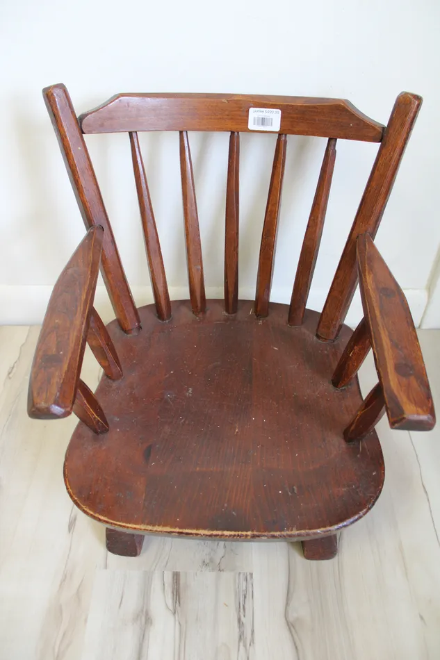 Earrings Jubilee Thrift Hunt Country Furniture Wingdale NY Antique Wooden Childrens Chair