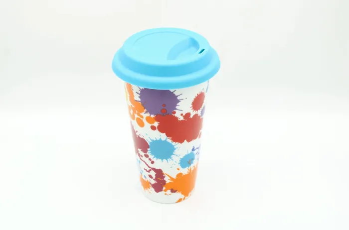 Earrings Jubilee Thrift Paint Splat Ceramic ToGo Mug