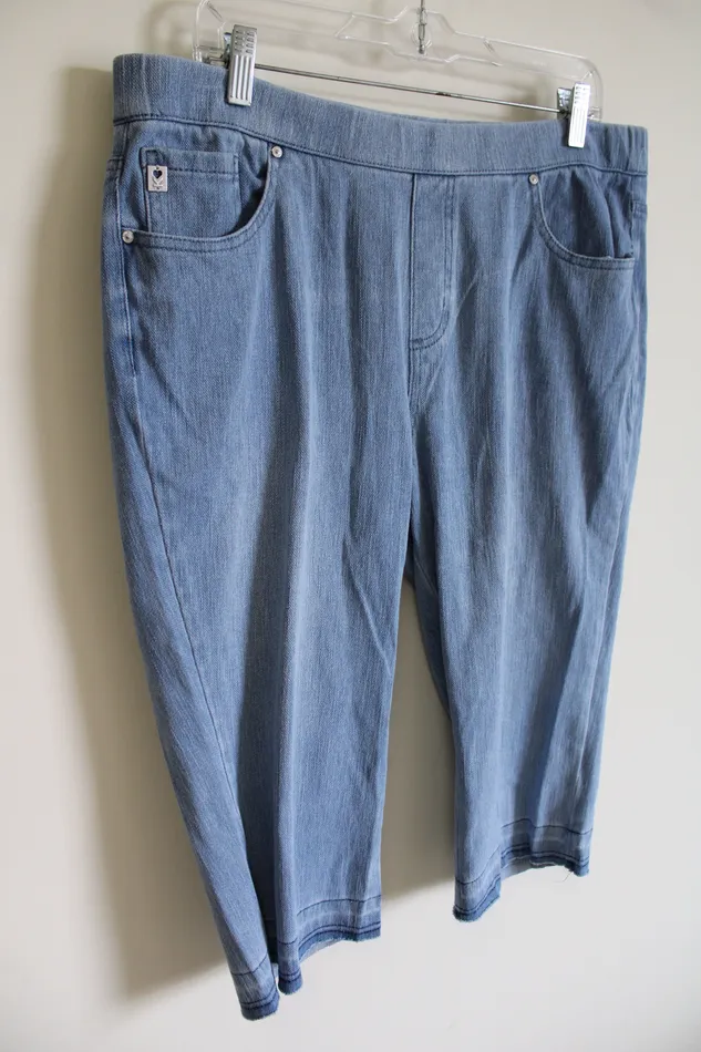 Earrings Kim Gravel Belle stretch Denim Long Shorts 14 Kim Gravel