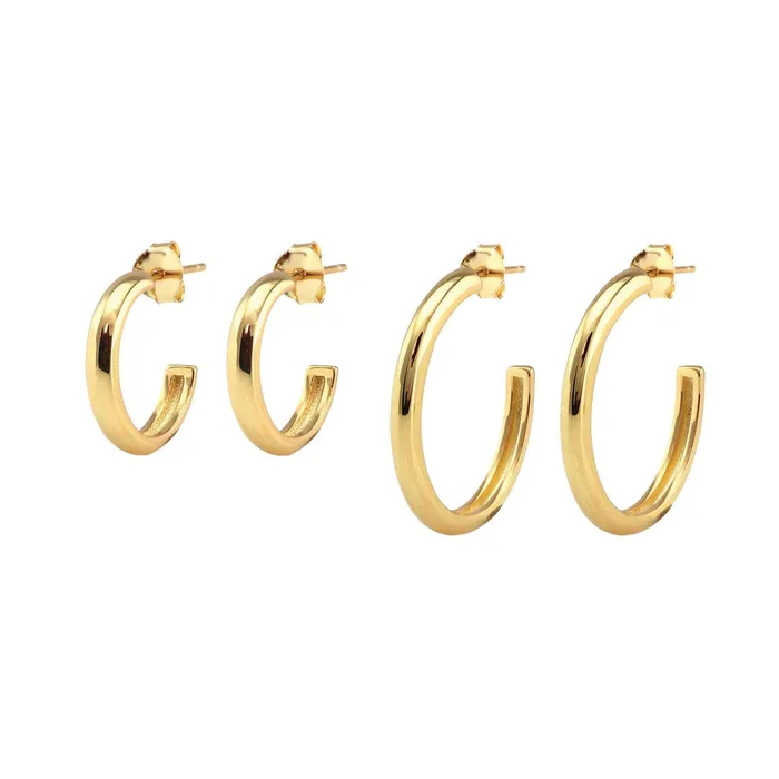 Earrings Kris Nations Hollow Hoop Earrings Set