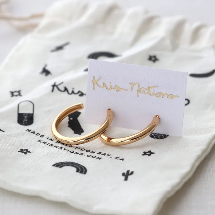 Earrings Kris Nations Hollow Hoop Earrings Set Earrings Kris Nations Hollow Hoop Earrings Set