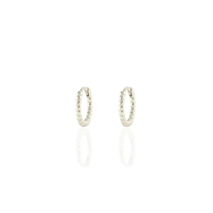 Earrings Kris Nations Twisted Hinged Huggie Hoop Earrings