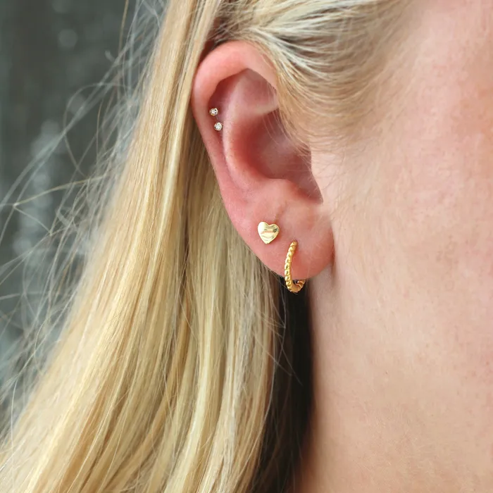 Earrings Kris Nations Twisted Hinged Huggie Hoop Earrings
