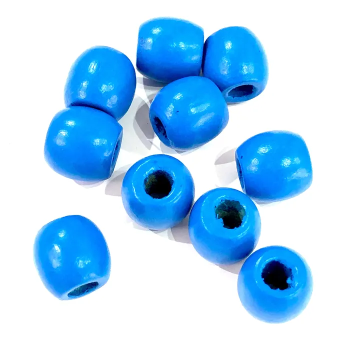 Earrings Large Hole Wooden Beads 16x15mm 10 Pieces in a pack Peppy Beads