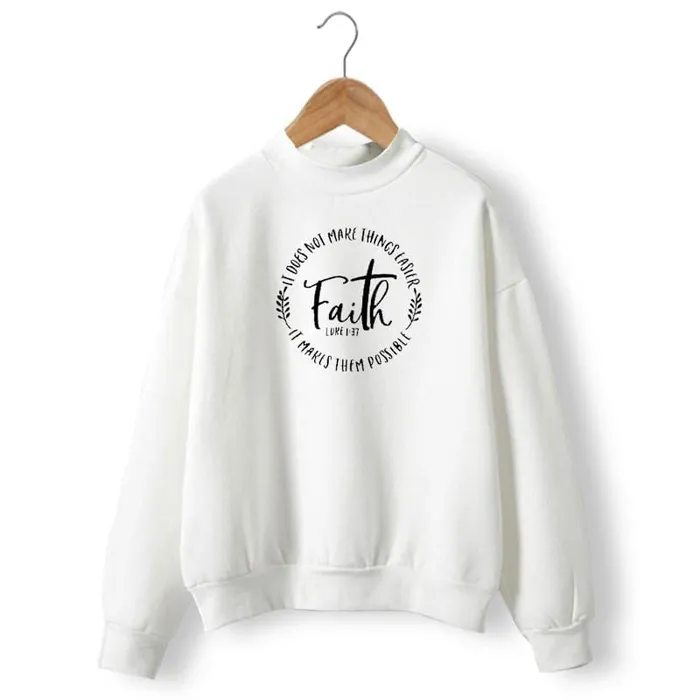 Earrings Lords Guidance Christian Sweatshirt br Faith Makes Things Possible
