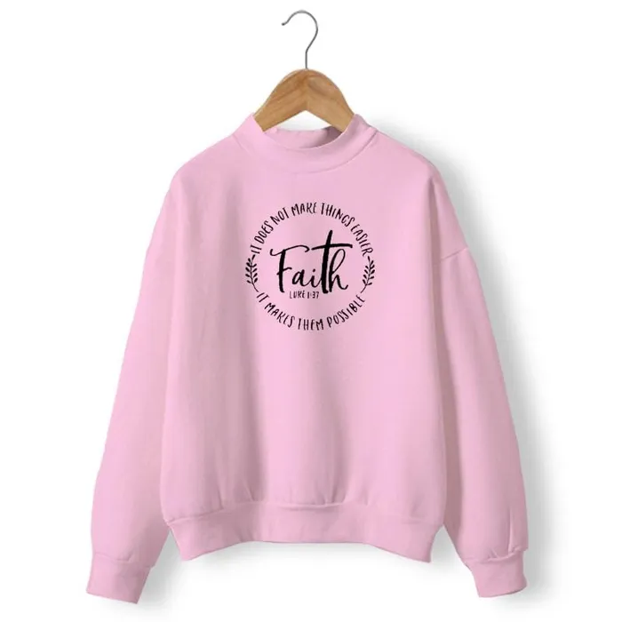 Earrings Lords Guidance Christian Sweatshirt br Faith Makes Things Possible