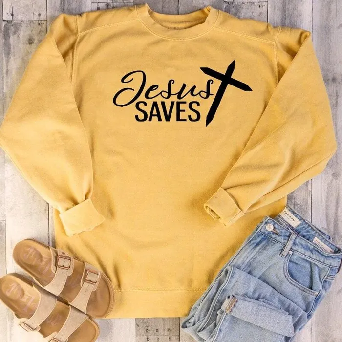 Earrings Lords Guidance Christian Sweatshirt br Jesus Saves