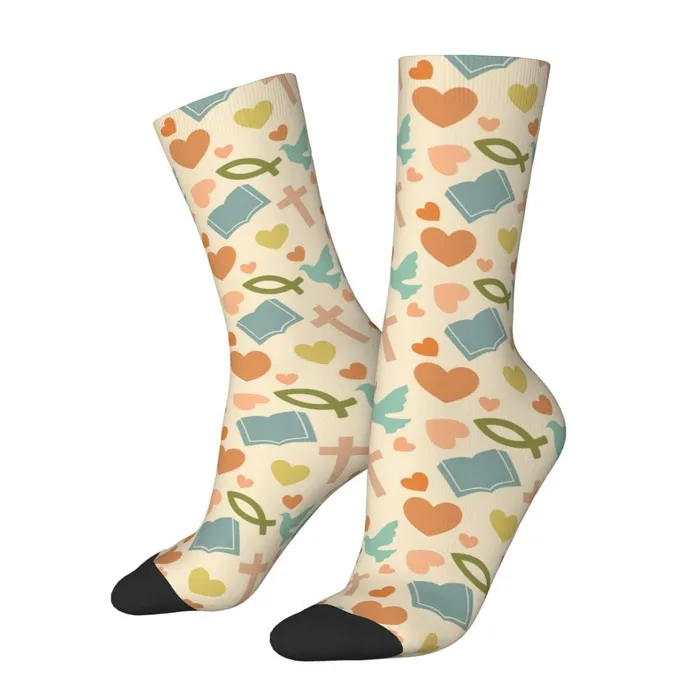 Earrings Lords Guidance Fun Christian Symbol Socks