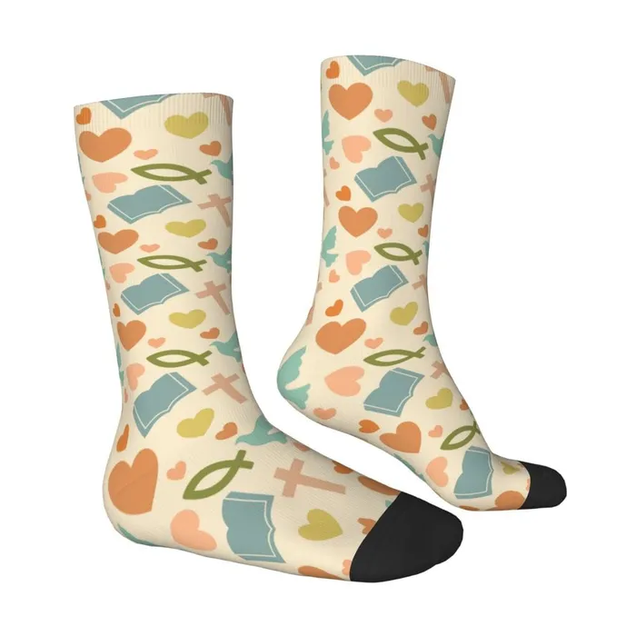 Earrings Lords Guidance Fun Christian Symbol Socks