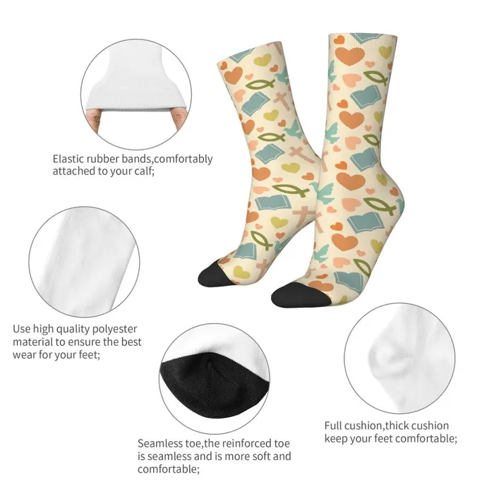 Earrings Lords Guidance Fun Christian Symbol Socks