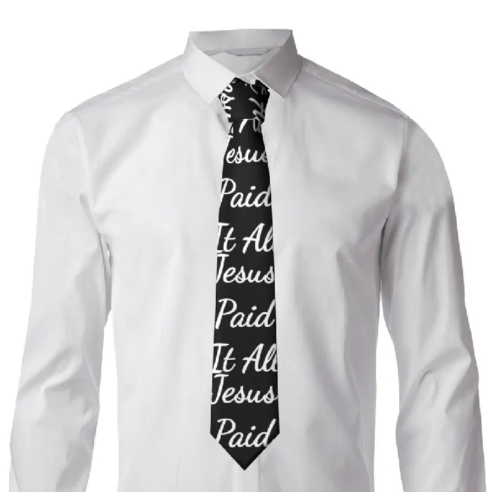 Earrings Lords Guidance Jesus Paid it All Christian Necktie