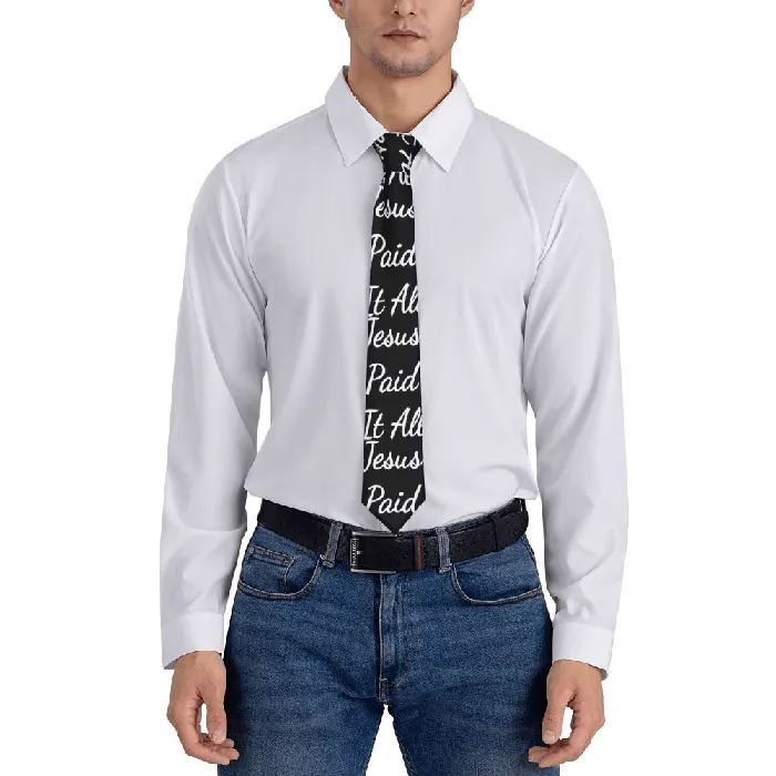 Earrings Lords Guidance Jesus Paid it All Christian Necktie