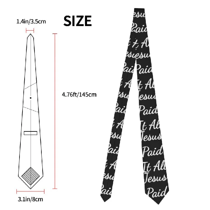 Earrings Lords Guidance Jesus Paid it All Christian Necktie