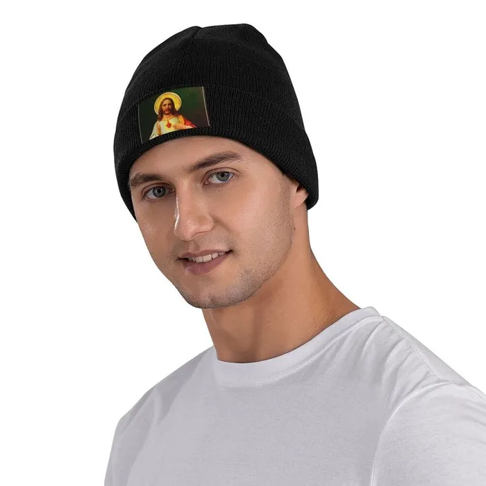 Earrings Lords Guidance Jesus Portrait Beanie Hat
