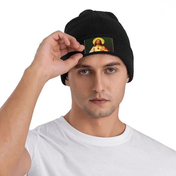 Earrings Lords Guidance Jesus Portrait Beanie Hat