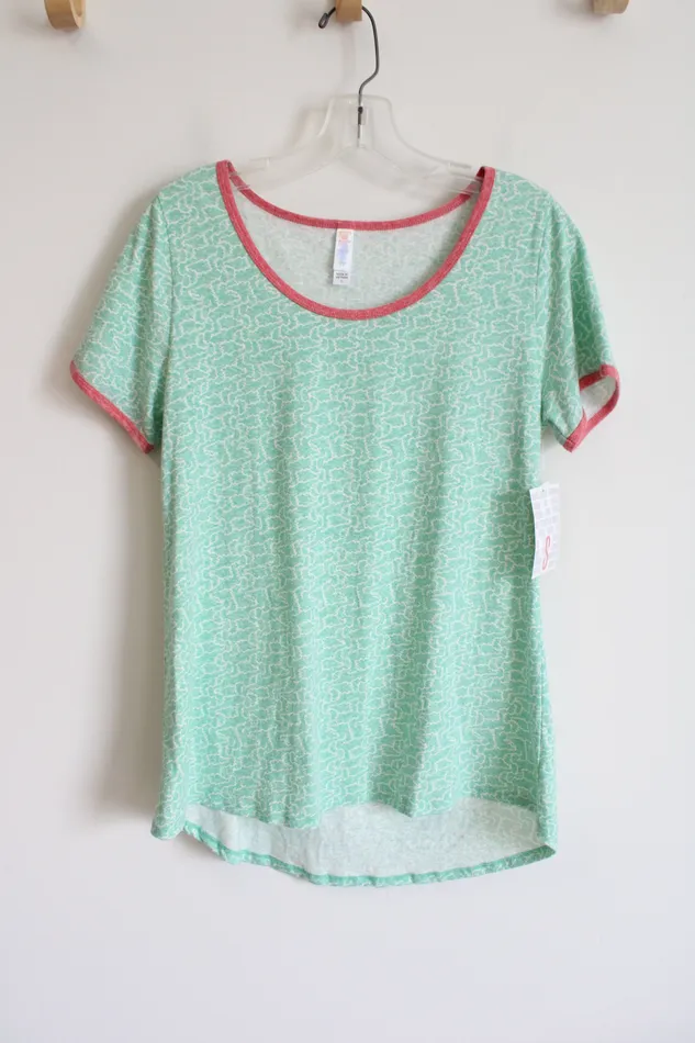 Earrings LuLaRoe NEW LuLaRoe Green Pink Classic Tee S