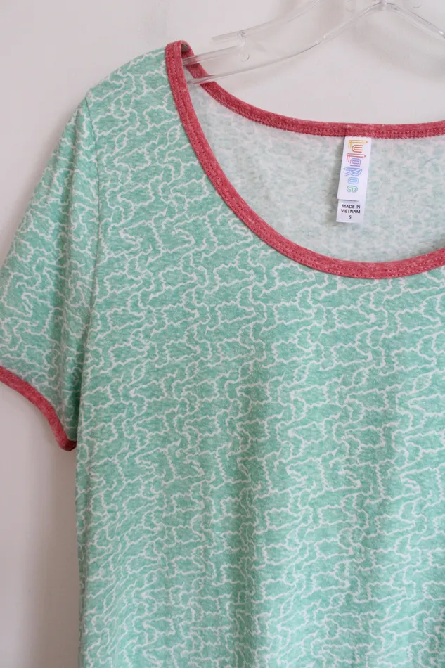 Earrings LuLaRoe NEW LuLaRoe Green Pink Classic Tee S