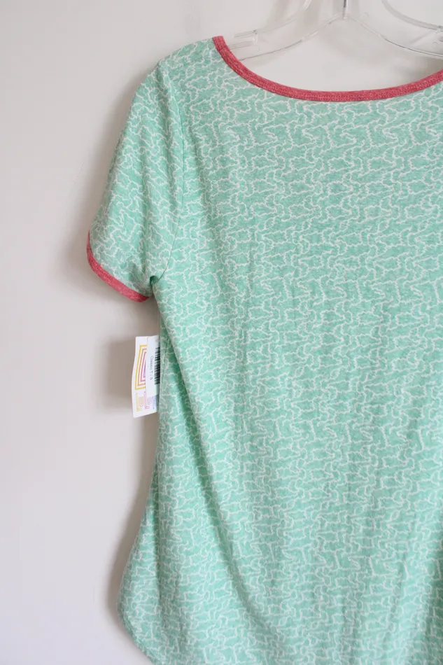 Earrings LuLaRoe NEW LuLaRoe Green Pink Classic Tee S