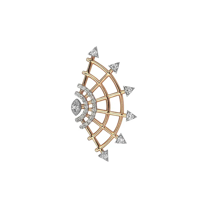Earrings Maxi Diamond Rail Stud Earring Kismet By Milka
