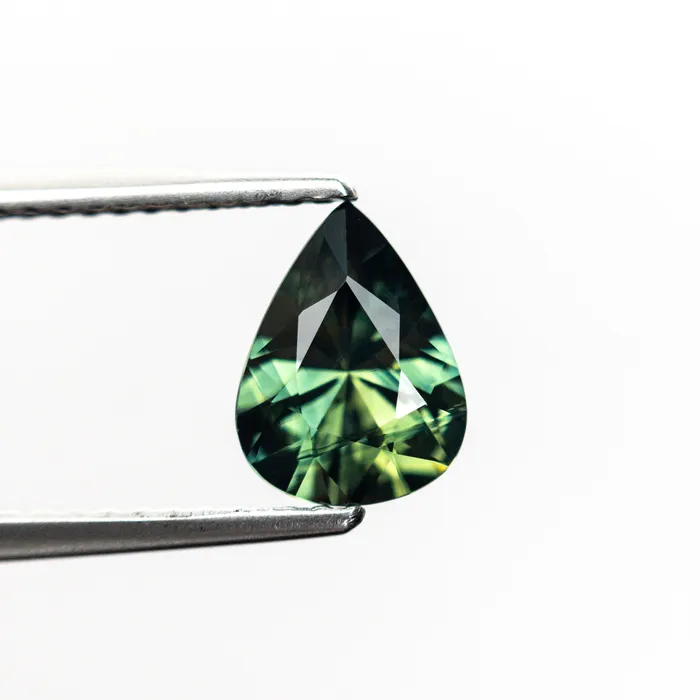 Earrings Misfit Gems GreenTeal Brilliant Sapphire 115ct Pear