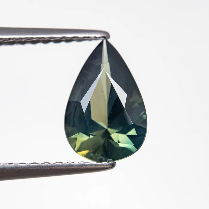 Earrings Misfit Gems Teal Brilliant Sapphire 153ct Pear