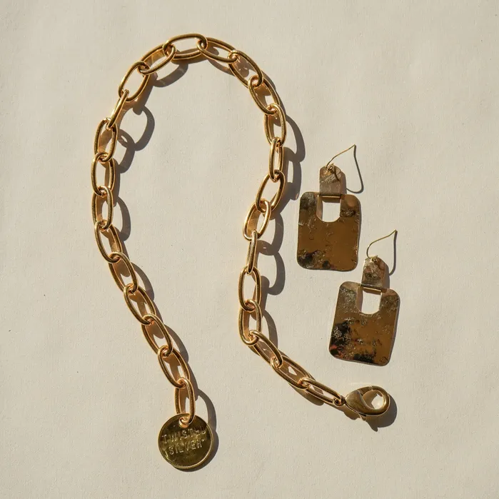 Earrings NILE Double Threat Twisted Silver